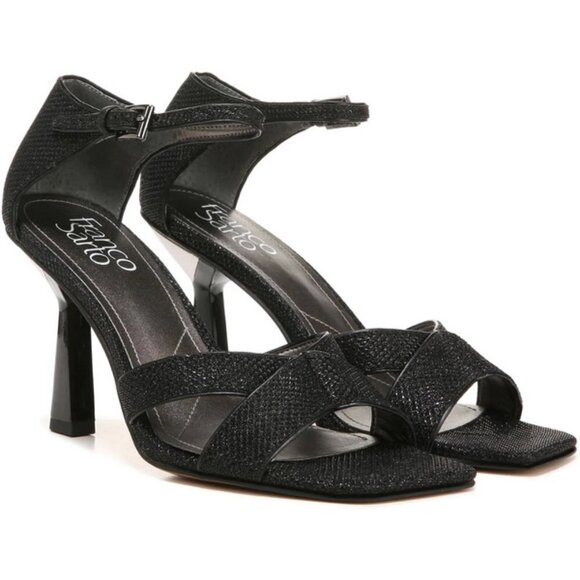 Franco Sarto Black Rania Ankle Strap Sandal - Picture 1 of 2